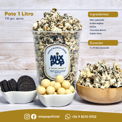 Chocolate Blanco Cookie Vaso 1 lt